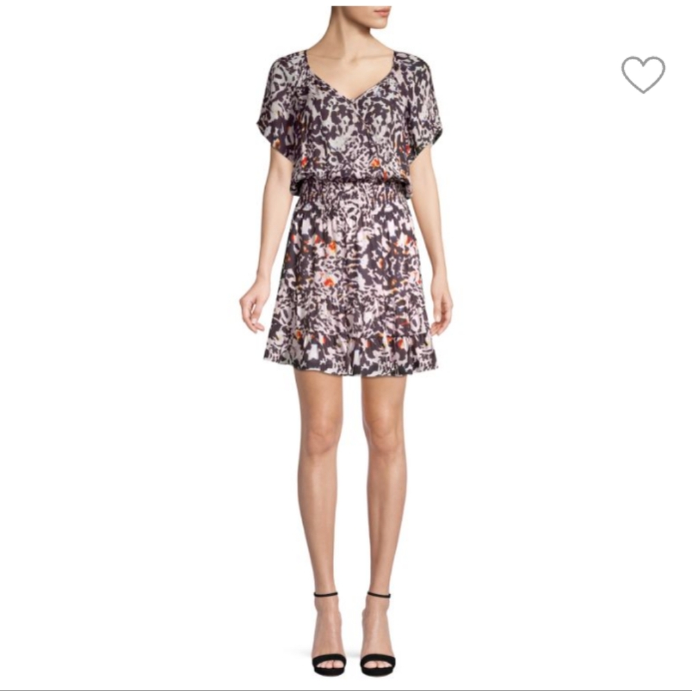 Parker Augustine Animal Print silk blend Mini Dress